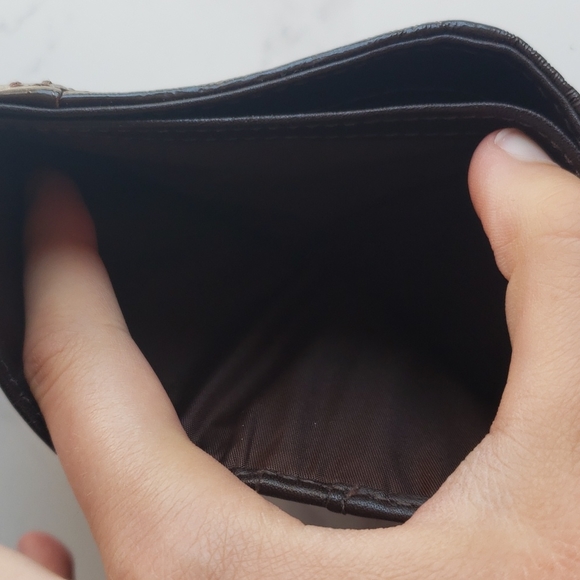 Coach wallet with logo fabric and a button snap close - Picture 5 of 11